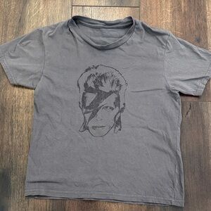 David Bowie Charcoal Graphic Tee size S no tag NWOT
Source Unknown